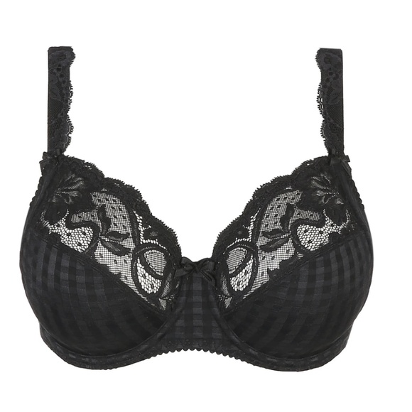 PRIMA DONNA Madison full cup black lace gingham underwire premium bra 40 C - Picture 4 of 16